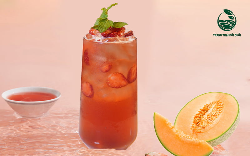 Nước giải khát từ dâu tây và dưa lưới